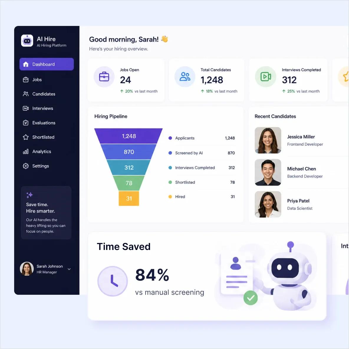 AI Hiring Platform That Cuts Recruitment Time by 80-90%